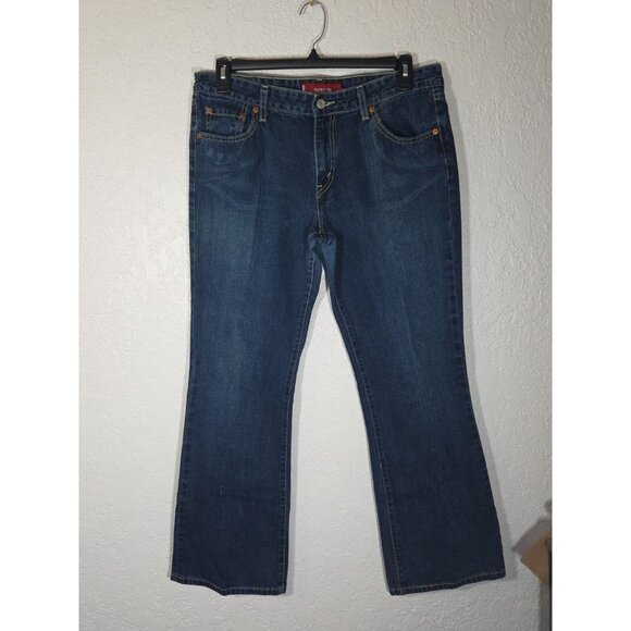 Levis 518 Size 15 Jr BLUE Superlow Bootcut FLARE Denim - Picture 1 of 5
